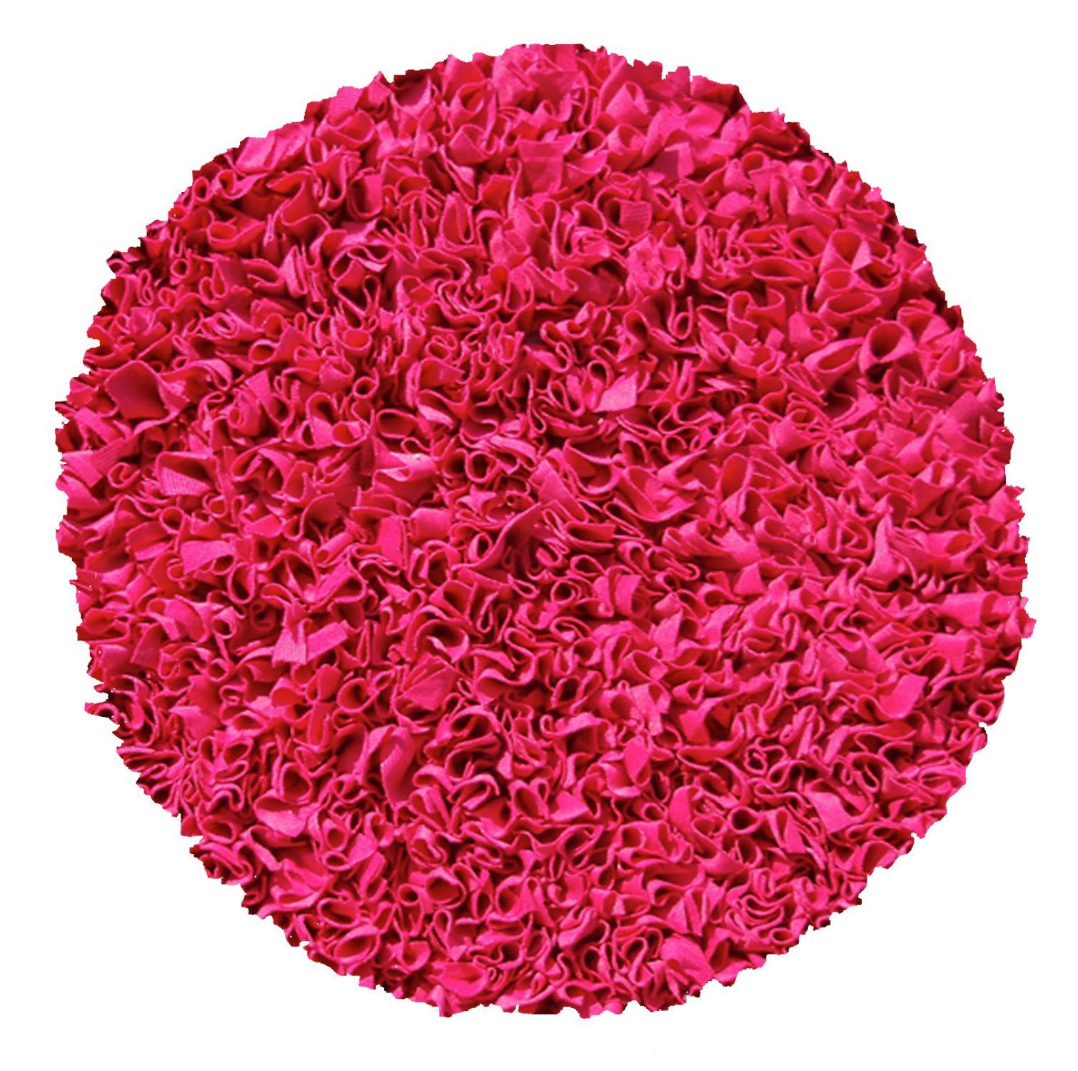 Shaggy Raggy Raspberry Area Rug - Synthetic Fiber, Multiple Sizes, Vibrant Pink for Indoor Decor