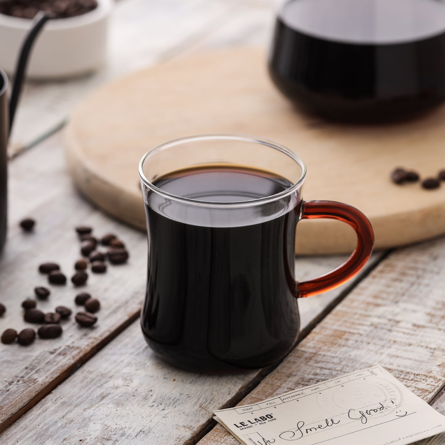Set of 4 Glass Mug with Orange Handle, Curved Espresso Glass Sets - 12 - 16 oz Heat - Resistant Borosilicate Glass for Hot Beverages