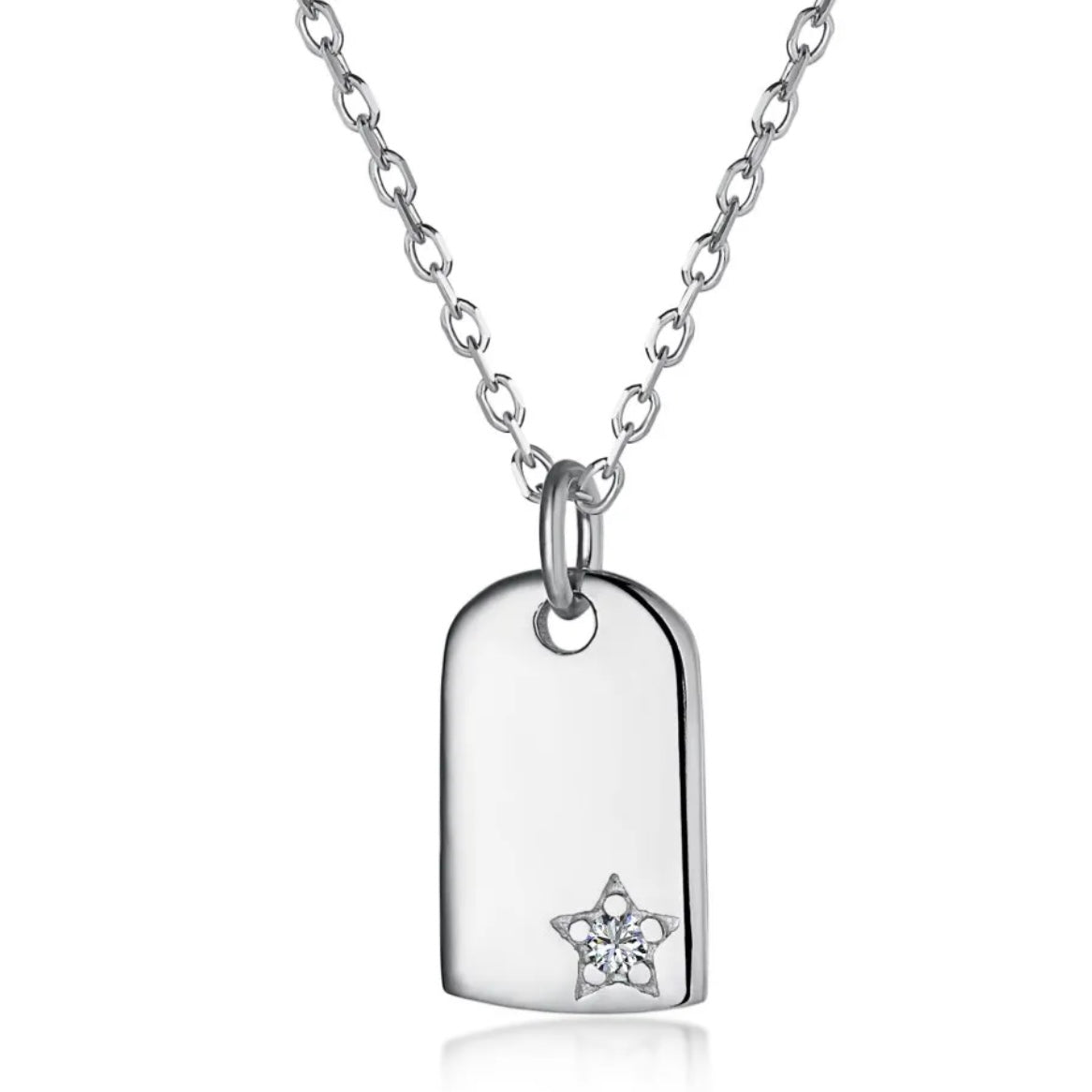 Pendant Silver Necklace with Sterling Silver, Gemstone Star, Delicate Design for All Occasions