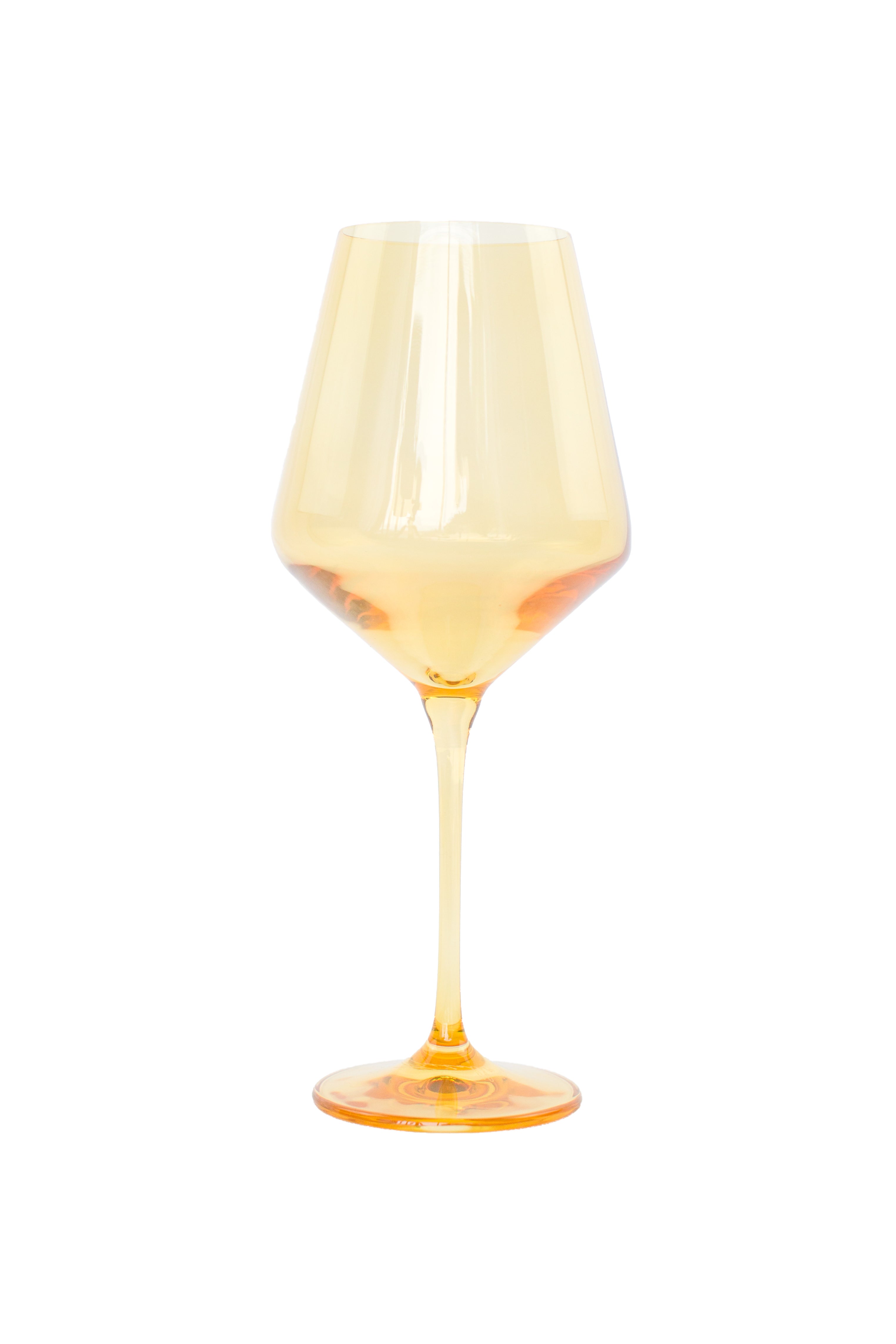 Estelle Colored Wine Stemware - Set of 6 {Yellow} | High - Quality Hand - Blown Glass | Ideal for Wine Tasting & Decor