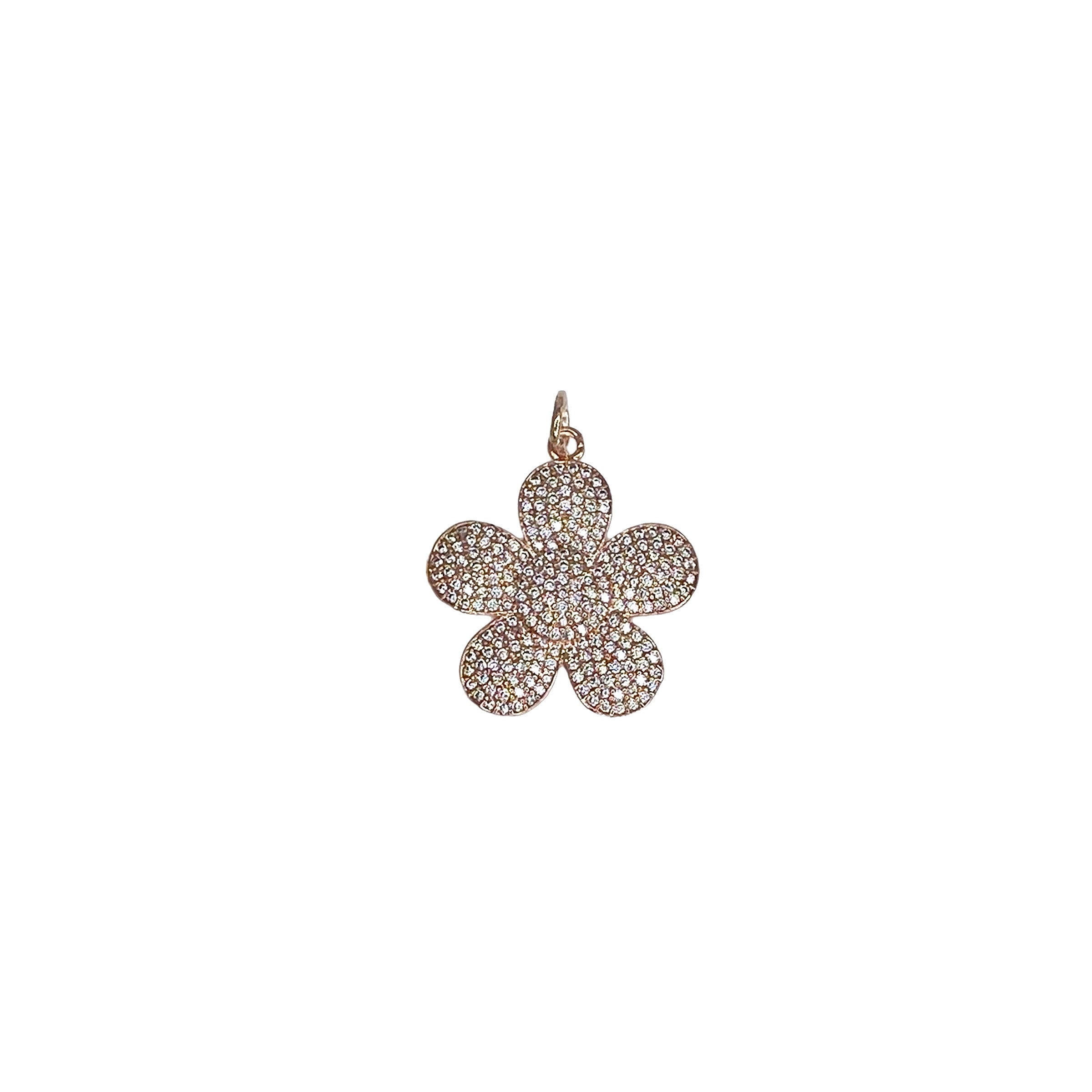 Petal Pop Flower Charm: A Sparkling Jewelry Accessory in Multiple Colors, Ideal for Necklaces, Bracelets & Anklets
